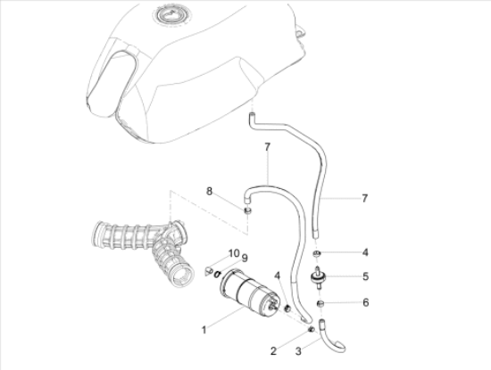 Εικόνα της ΣΩΛΗΝΑΚΙ ΒΕΝΖΙΝΗΣ APR-MOTO GUZZI SAE 30-856063