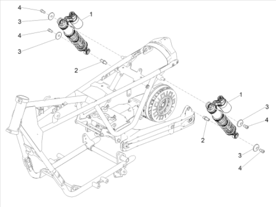 Εικόνα της ΑΜΟΡΤΙΣΕΡ ΠΙΣΩ MG V7 750 RACER MY17-2B003750