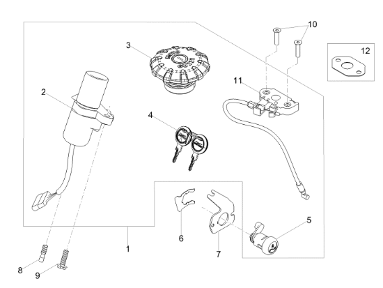 Εικόνα της ΜΗΧΑΝΙΣΜΟΣ ΚΛΕΙΔ ΣΕΛΑΣ V7 SP 850 E5-2B008482