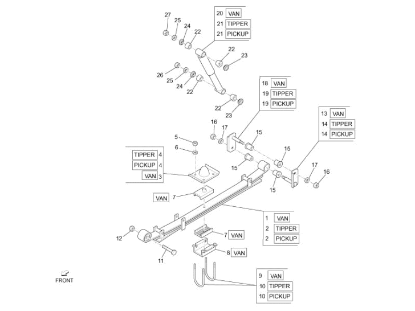 Εικόνα της ΑΜΟΡΤΙΣΕΡ ΠΙΣΩ PORTER 16V PICK-VAN-1E002834