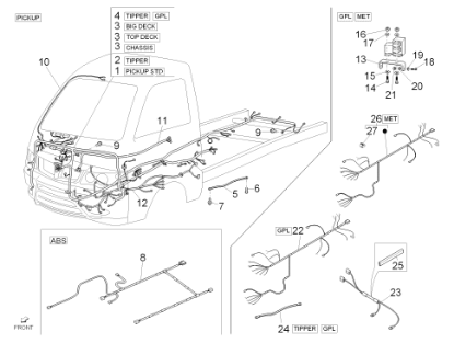 Εικόνα της ΚΑΛΩΔΙΩΣΗ ΚΙΝΗΤΗΡΑ PORTER E4-E5 14-15-B005233