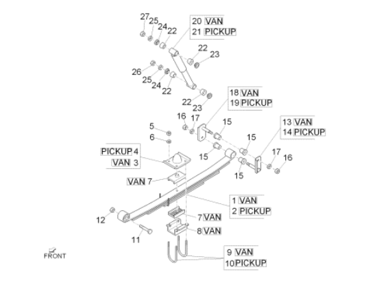 Εικόνα της ΣΟΥΣΤΑ ΠΙΣΩ PORTER D120 VAN-B005010