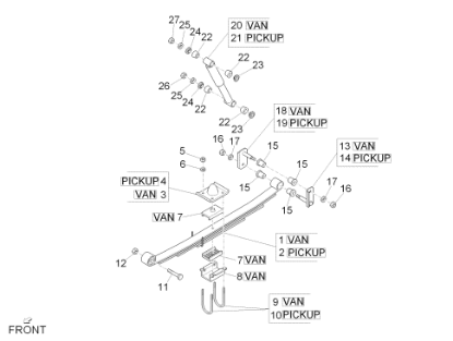 Εικόνα της ΑΜΟΡΤΙΣΕΡ ΠΙΣΩ PORTER 16V PICK-VAN-1E002834