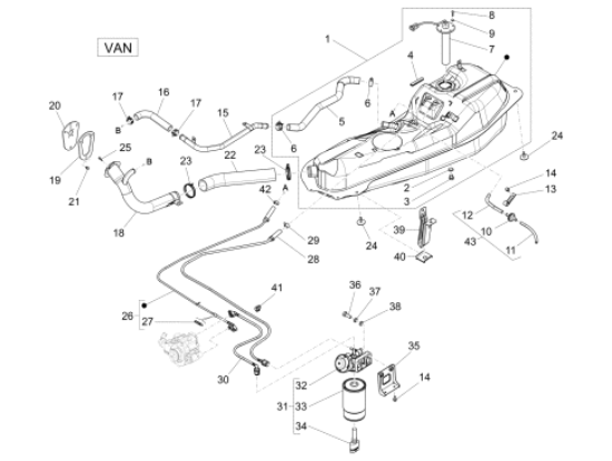 Εικόνα της ΣΩΛΗΝΑΣ ΕΞΑΕΡΩΣΗΣ PORTER 16V-4X4-UP DATE-B005022