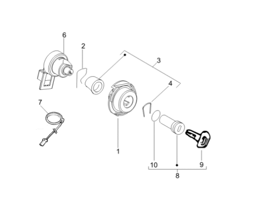 Εικόνα της ΚΕΡΑΙΑ IMMΟΒΙL SCOOTER 125<>800 ΜΕ ΚΑΛΩΔ-1D003415R