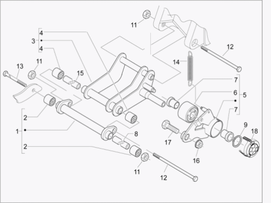 Εικόνα της ΜΠΡΑΤΣΟ ΚΙΝΗΤΗΡΑ LIBERTY 125 4T-56411R