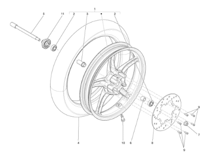 Εικόνα της ΑΞΟΝΑΣ ΜΠΡΟΣ ΤΡΟΧΟΥ LIBERTY 125/200 RST-600377