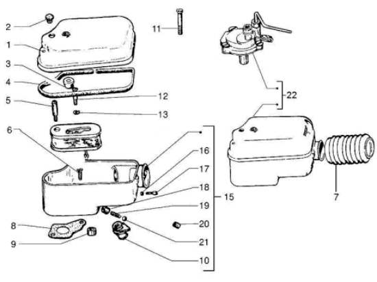 Εικόνα της ΚΑΠΑΚΙ ΣΚΑΦΗΣ ΚΑΡΜΠ VESPA PX125<>200-8435315