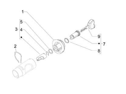 Εικόνα της ΒΑΣΗ ΚΛΕΙΔ ΟΝ-OFF SCOOTER 100<>150 4T 3-1B002609R