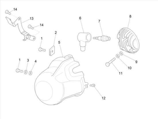 Εικόνα της ΒΙΔΑ ΚΕΦΑΛΗΣ ΚΥΛΙΝΔΡΟΥ VESPA FL-APE 50-015559