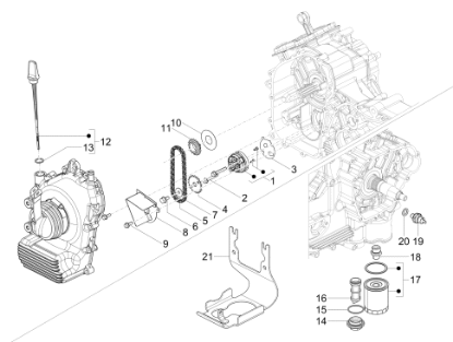 Εικόνα της ΦΙΛΤΡΟ ΛΑΔΙΟΥ SCOOTER 4T 125<>300 CC-1A022356