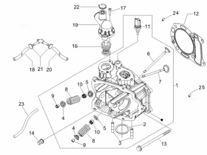 Εικόνα της ΚΕΦΑΛΗ ΚΥΛΙΝΔΡΟΥ BEV 250-X9 250 ΚΟΜΠΛΕ-8475955