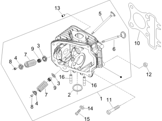 Εικόνα της ΒΑΛΒΙΔΑ ΕΞΑΓΩΓΗΣ SCOOTER 50 4T 2V 16,11-969239