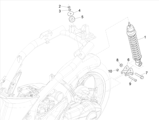 Εικόνα της ΒΑΣΗ ΠΙΣΩ ΑΜΟΡΤΙΣΕΡ LIBERTY 125-150 IGET-1C001005