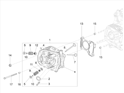 Εικόνα της ΦΛΑΝΤΖΑ ΚΕΦ ΚΥΛ SCOOTER 125 T4 3V 11-13>-1A000173