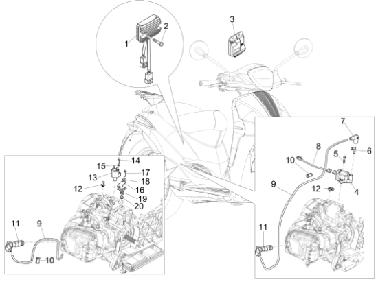 Εικόνα της ΚΑΛΩΔΙΟ ΠΟΛ/ΣΤΗ SCOOTER 125-150 4T 3V-643235