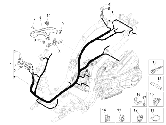 Εικόνα της ΦΙΣΑ ΚΑΛΩΔΙΩΝ PIAGGIO 1 ΚΟΜΠΛΕ-1D000167