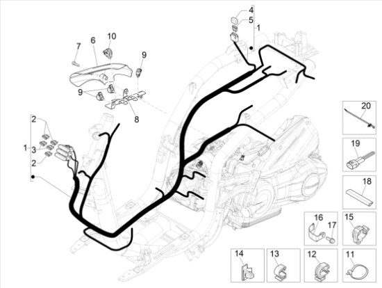 Εικόνα της ΦΙΣΑ ΚΑΛΩΔΙΩΝ PIAGGIO 1 ΚΟΜΠΛΕ-1D000167