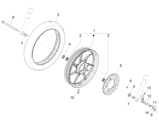 Εικόνα της ΤΡΟΧΟΣ ΜΠΡΟΣ LIBERTY 125 IGET SPORT-1C0028495