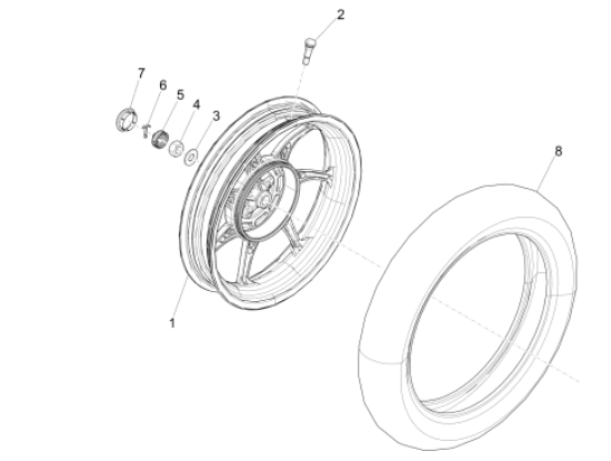 Εικόνα της ΤΡΟΧΟΣ ΠΙΣΩ LIBERTY 50 4T 3V IGET SPORT-1C002410