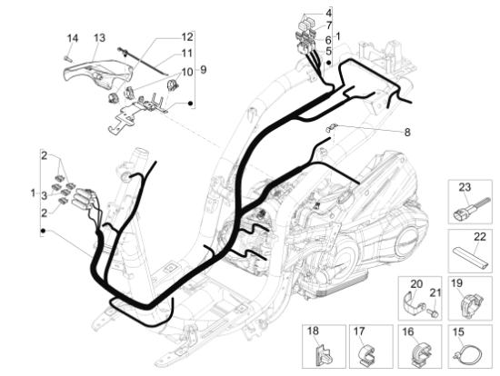 Εικόνα της ΦΙΣΑ ΚΑΛΩΔΙΩΝ PIAGGIO 1 ΚΟΜΠΛΕ-1D000167