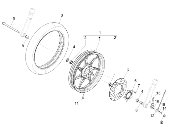 Εικόνα της ΤΡΟΧΟΣ ΜΠΡΟΣ LIBERTY 125-150 IGET 02-17>-1C0031835