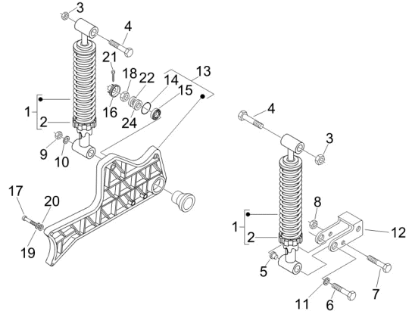 Εικόνα της ΑΜΟΡΤΙΣΕΡ ΠΙΣΩ BEVERLY 125<>300 ±-601014