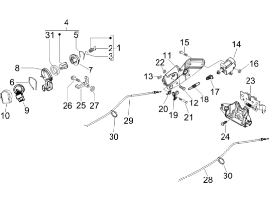 Εικόνα της ΚΕΡΑΙΑ IMMΟΒΙL SCOOTER 125<>800 ΜΕ ΚΑΛΩΔ-1D003415R