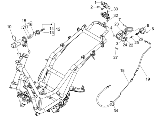 Εικόνα της ΚΕΡΑΙΑ IMMΟΒΙL SCOOTER 125<>800 ΜΕ ΚΑΛΩΔ-1D003415R