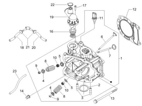 Εικόνα της ΚΕΦΑΛΗ ΚΥΛΙΝΔΡΟΥ BEV 250-X9 250 ΚΟΜΠΛΕ-8475955