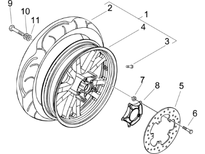 Εικόνα της ΤΡΟΧΟΣ ΠΙΣΩ BEVERLY 250 Ε3-MIC 2007-56372R00B1