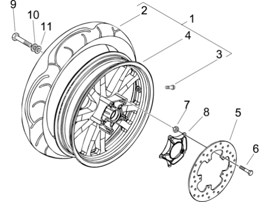 Εικόνα της ΤΡΟΧΟΣ ΠΙΣΩ BEVERLY 250 Ε3-MIC 2007-56372R00B1