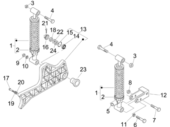 Εικόνα της ΒΑΣΗ ΠΙΣΩ ΑΜΟΡΤΙΣΕΡ BEVERLY 125<>250-597979