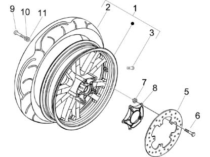 Εικόνα της ΤΡΟΧΟΣ ΠΙΣΩ BEVERLY 250 Ε3-MIC 2007-56372R00B1