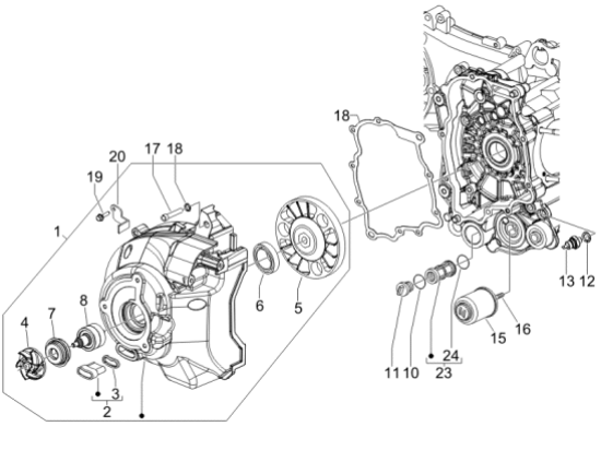 Εικόνα της ΦΙΛΤΡΟ ΛΑΔΙΟΥ SCOOTER 4T 125<>300 CC-1A022356