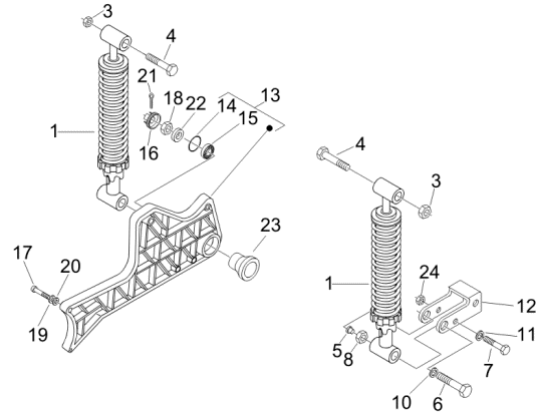 Εικόνα της ΒΑΣΗ ΠΙΣΩ ΑΜΟΡΤΙΣΕΡ BEVERLY 125<>250-597979