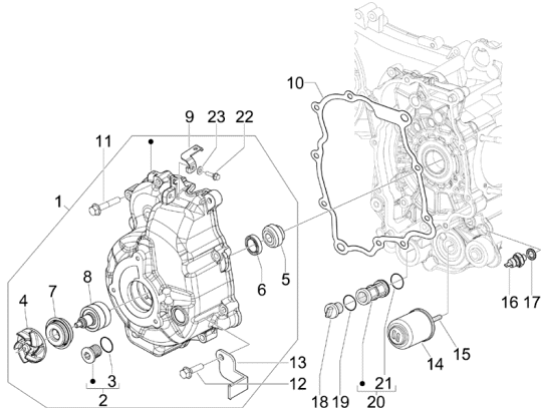 Εικόνα της ΦΙΛΤΡΟ ΛΑΔΙΟΥ SCOOTER 4T 125<>300 CC-1A022356