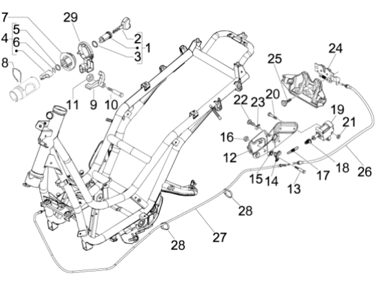 Εικόνα της ΚΕΡΑΙΑ IMMΟΒΙL SCOOTER 125<>800 ΜΕ ΚΑΛΩΔ-1D003415R