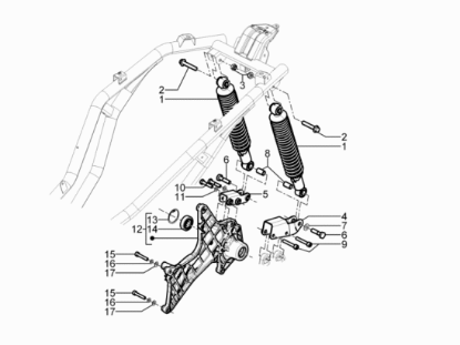 Εικόνα της ΑΜΟΡΤΙΣΕΡ ΠΙΣΩ BEVERLY 125<>300 ±-601014