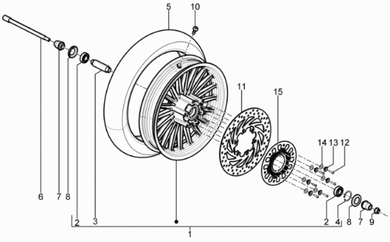 Εικόνα της ΑΞΟΝΑΣ ΜΠΡΟΣ ΤΡΟΧΟΥ BEVERLY 500-5991026