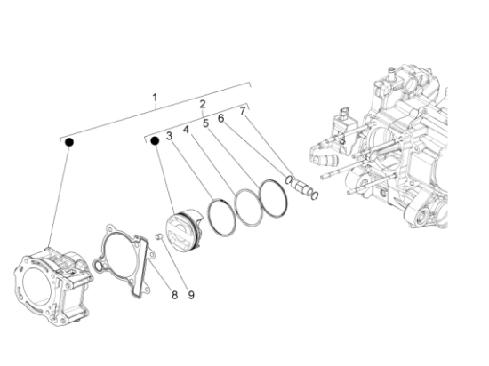 Εικόνα της ΚΥΛΙΝΔΡΟΣ SCOOTER 350 CC 4T-1A013567