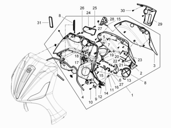 Εικόνα της ΘΗΚΗ ΝΤΟΥΛΑΠΙΟΥ ΕΣΩΤ BEVERLY 350 ΜΠΟΡ ΔΕ-65749400RU