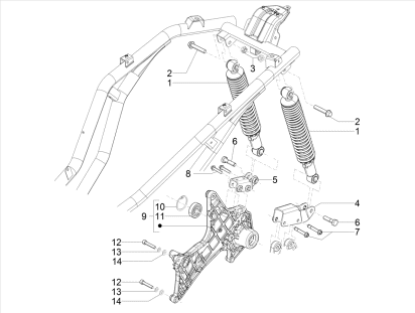 Εικόνα της ΑΜΟΡΤΙΣΕΡ ΠΙΣΩ BEVERLY 300-400 ΜΥ21-1C004922