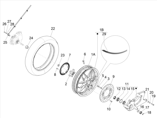 Εικόνα της ΤΡΟΧΟΣ ΠΙΣΩ MEDLEY 14 x 2.5-1C002527R