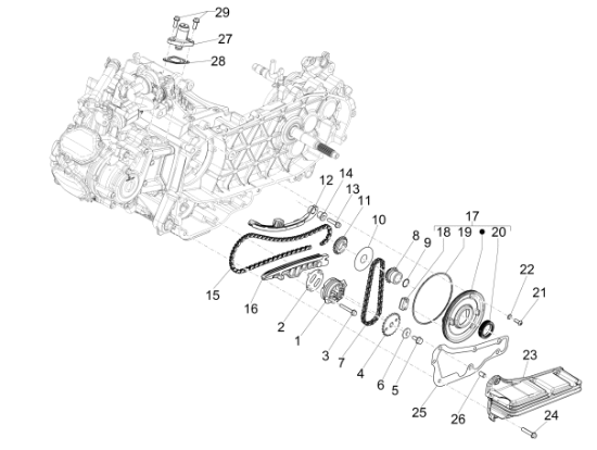 Εικόνα της ΤΡΟΜΠΑ ΛΑΔΙΟΥ SCOOTER 125-150 4T/2V/3V-B017915