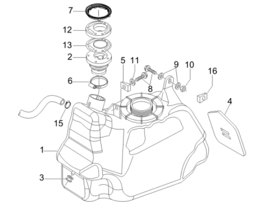 Εικόνα της ΤΕΠΟΖΙΤΟ ΒΕΝΖ GILERA NEXUS-975153