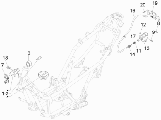 Εικόνα της ΚΛΕΙΔΙ ΑΚΑΤΕΡΓ GILERA NEXUS 500-975712