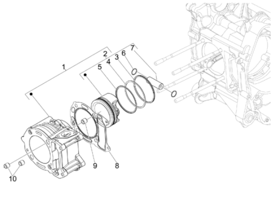 Εικόνα της ΠΙΣΤΟΝΙ STD SCOOTER 125 4T 4V CAT 3-1A0077850C