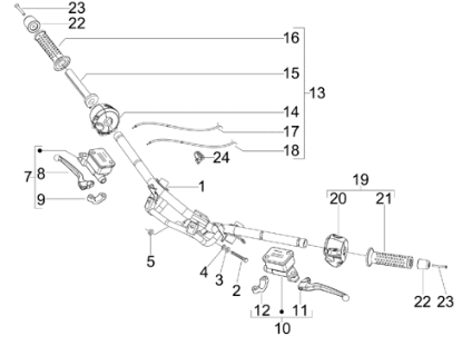 Εικόνα της ΔΙΑΚΟΠΤΗΣ ΦΩΤΩΝ-ΦΛΑΣ ΑΡ GILERA NEXUS E3-649607