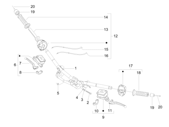 Εικόνα της ΔΙΑΚΟΠΤΗΣ ΦΩΤΩΝ-ΦΛΑΣ ΑΡ GILERA NEXUS E3-649607